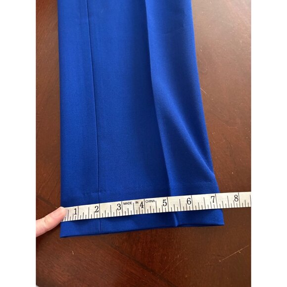 Black Label by Evan-Picone Straight-Leg Career Pants True Cobalt Blue Size 4 - Picture 11 of 11